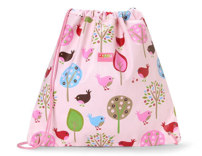 Penny Scallan Design Chirpy Bird Drawstring Bag - Pink/Multi