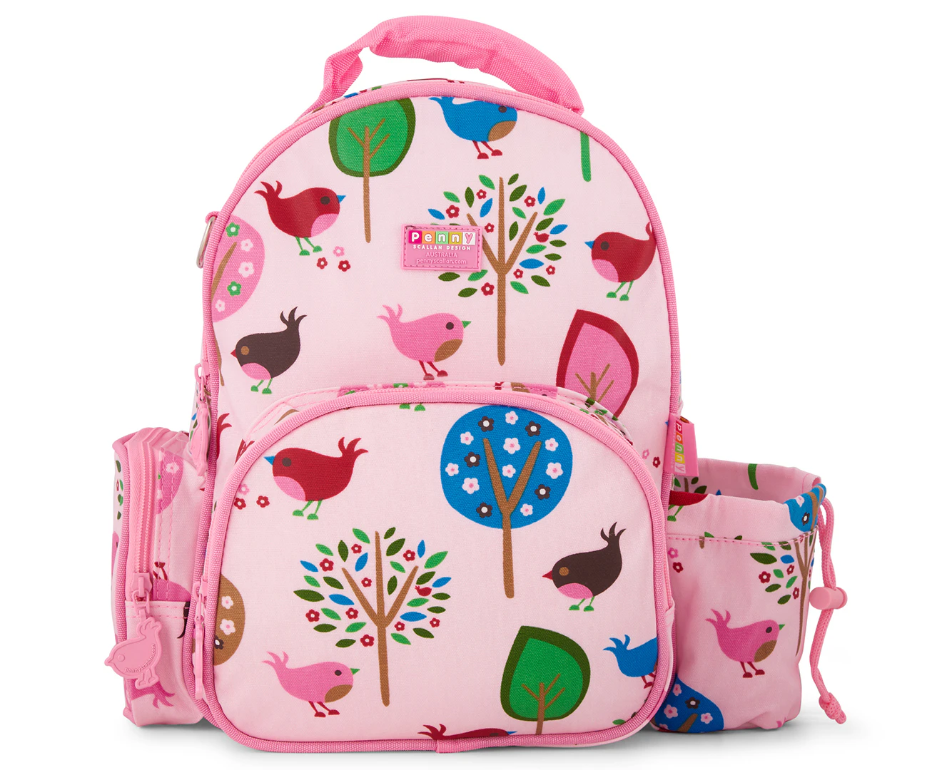 Penny Scallan  Chirpy Bird Medium Cotton Canvas Backpack 26 x 34 x 16cm