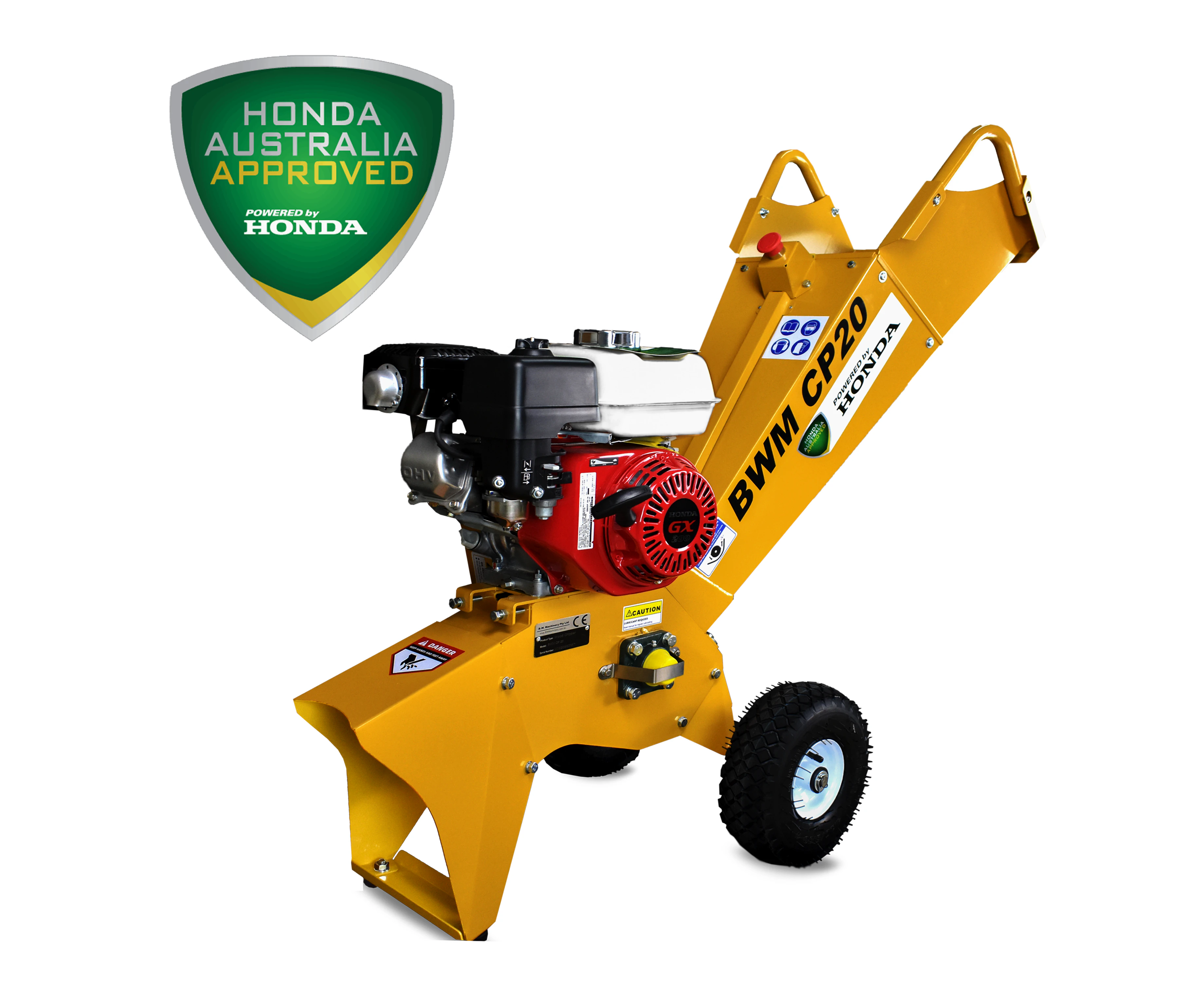 BWM Honda-powered Wood Chipper Shredder CP20H (Honda GX200 Engine)