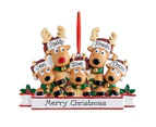 2021 Personalized Reindeer Family Cute Resin Christmas Tree Decor 5 New Reindeer