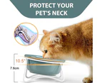 Elevated Cat Bowls Ceramic Pet Feeder with Metal Stand,Raised Tilted Food and Water Bowl style3