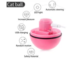 Interactive cat toy ball USB rechargeable cat ball toy kitten fun chasing pet toy Pink