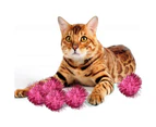30pcs Cat toy ball Color cat ball pet cat toy ball interactive toy ball pink
