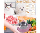 Dog Bowls Cat Bowls,Cat Food Bowl with Stainless Steel Bowl, Sturdy Elevated Cat Bowls pink