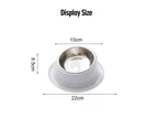 Cats Feeder with Saucer Shaped Bowl Non-Skid Cat Food Bowl gray