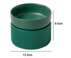 Elevated Cat Food Bowl Widen Raised Cat Food Dishes for Protecting Spine, Reliefing Whisker Fatigue green