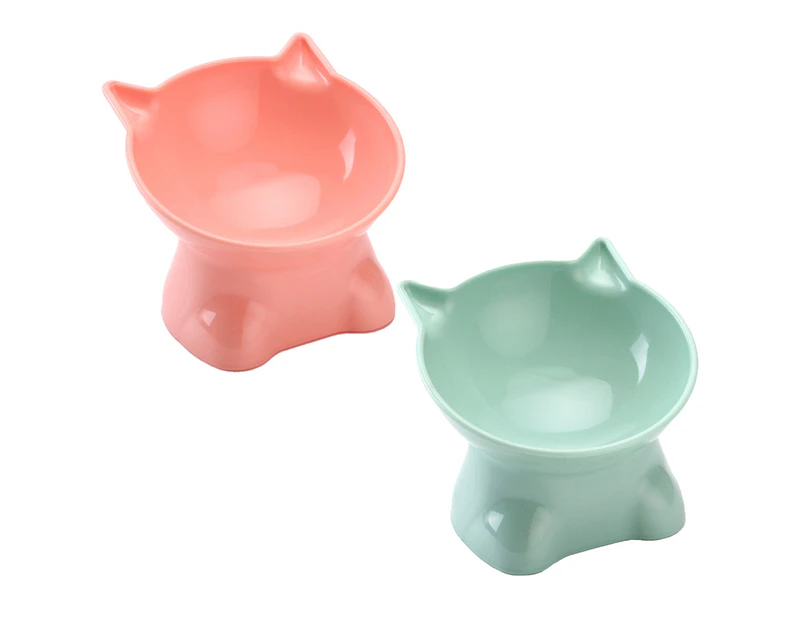 2pcs Elevated Cat Dog Bowls Cat Food & Water Bowl Set for Protecting Pet's Spine style5
