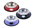 3pcs Cat Bowl Pet Bowl Stainless Steel Cat Food Water Bowl with Non-Slip Rubber Base style2
