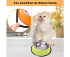 3pcs Stainless Steel Cat Bowls,Puppy Animal Bowls for Food and Water, Colored Non Skid style6