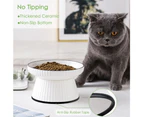 Ceramic Elevated Cat Food Bowl,Raised Shallow Cat Water Bowl for Cats Small Dogs,Food Feeding Dish style1