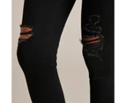 Target Sophie Skinny Distressed High Rise Ankle Length Denim Jeans - Black