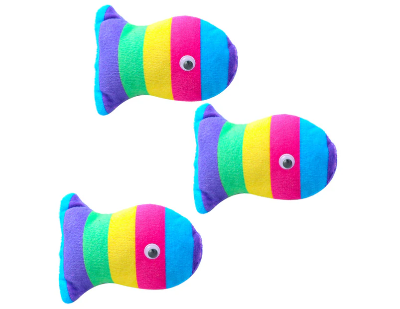 3pcs Fish toy cat catnip toy chew toy cute pet toy-style1