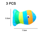 3pcs Fish toy cat catnip toy chew toy cute pet toy-style3