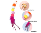 3pcs cat wand toy supplement replacement head interactive cat toy hair ball and feather-style5