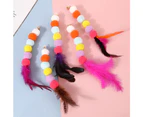3pcs cat wand toy supplement replacement head interactive cat toy hair ball and feather-style5
