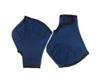 1 Pair Webbed Swimming Gloves Aquatic Traning Fit Paddles Water Resistance Diving Hand Web-Cyan