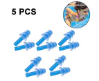 5 Pairs Kids Ear Plugs Noise Cancelling Reusable Earplugs for Sleeping and Swimming-Blue