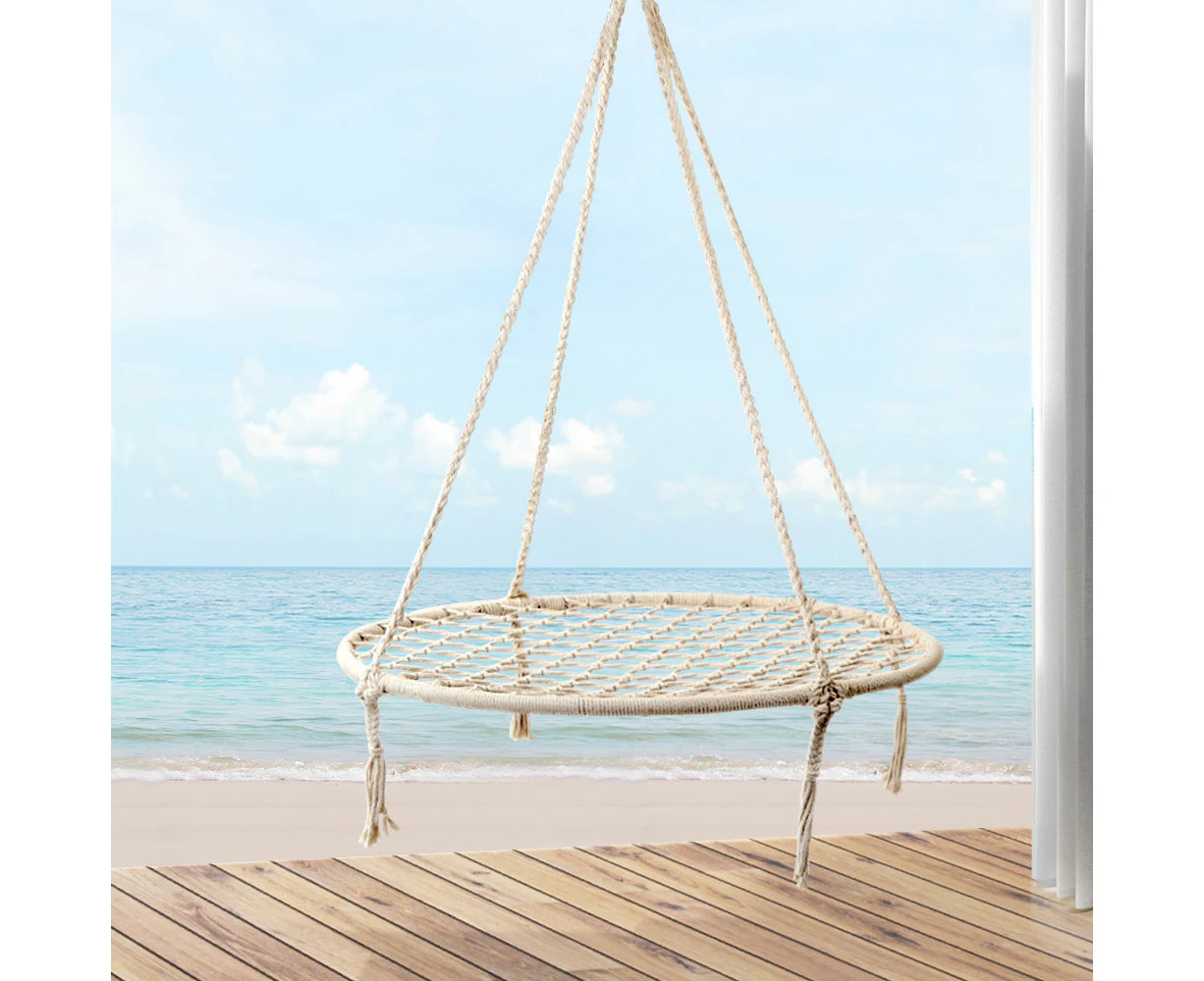 Gardeon Hammock Chair Outdoor Tree Swing Nest Web Hanging Seat 100cm