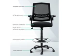 Artiss Office Chair Drafting Stool Mesh Chairs Black