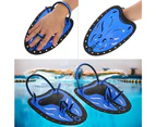 Swim Hand Paddles, Professional Swim Training Paddles Flat Webbed Fin Equipment for Men Women Children, Hand Paddle for Swim-Blue