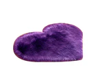 Heart Shape Soft Plush Fluffy Rug Anti-Slip Carpet Floor Mat Home Bedroom Decor - Purple