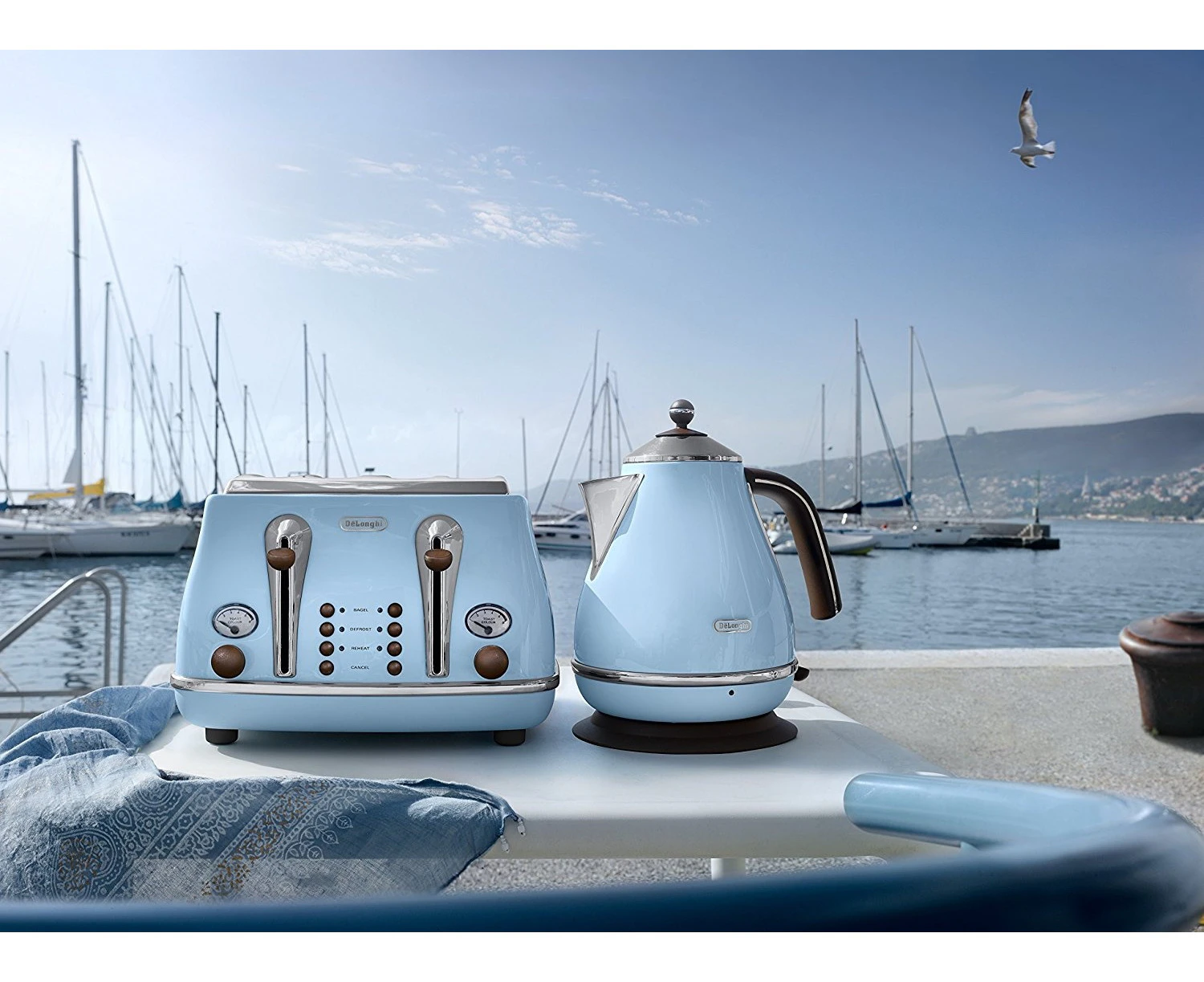 (Blue) - De'Longhi Icona Vintage Kettle - Blue.