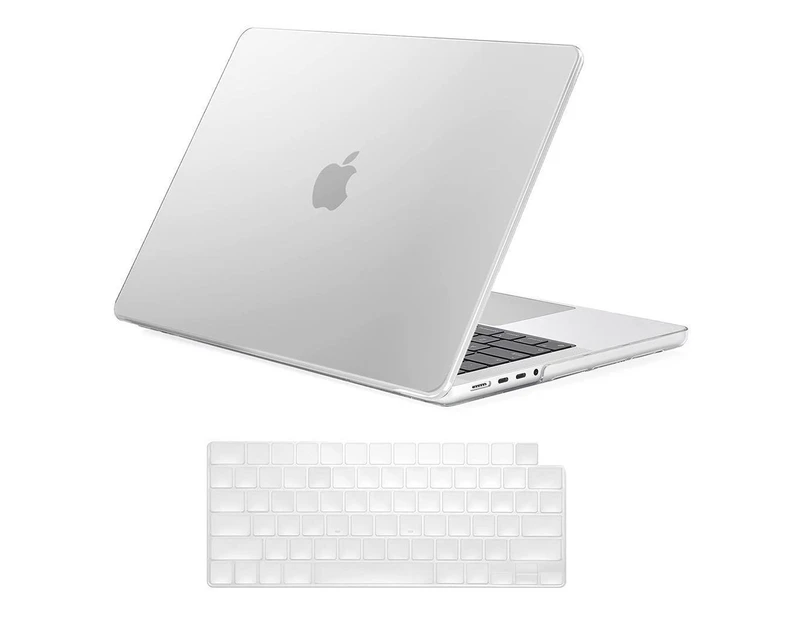 MacBook Pro 14 inch Case 2023 2022 2021 Release M2 A2779 A2442 M1 Pro/Max Chip with Touch ID, Hard Case Shell Cover and Keyboard Skin Cover Transparent