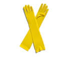 1 Pair Long Gloves Solid Color Super Soft High Elastic Friendly to Milk Silk Women Dance Party Bar Cosplay Long Gloves Party Supplies-Yellow unique value