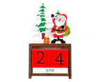 Christmas Countdown Blocks | Santa Claus Reindeer Snowman Signs Wooden Blocks | Christmas Countdown Advent Calendar Party Table Decorations