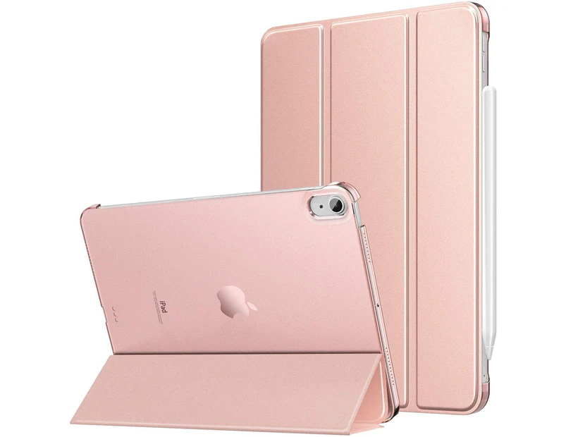 MoKo Genuine MOKO Ultra Slim Lightweight Shell Stand Cover for Apple iPad Air 4 Case - Rose Gold
