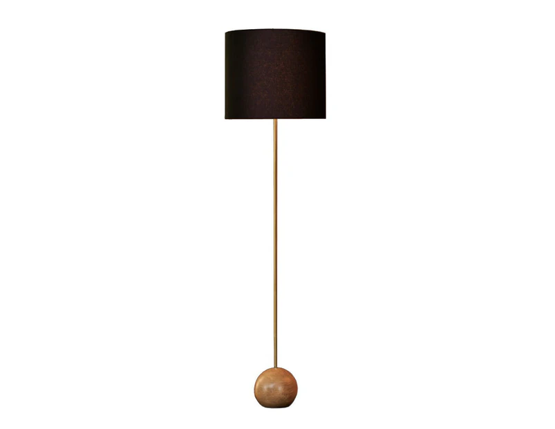 Floor Lamp Stand Reading Gold Metal Wood Black Modern Lighting Decoration Home Decor