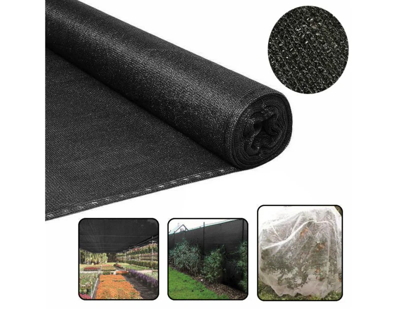 Elora Shadecloth 1.83x20m Black 90% UV Screen Sail Shade Cloth Mesh Roll Net Garden Outdoor