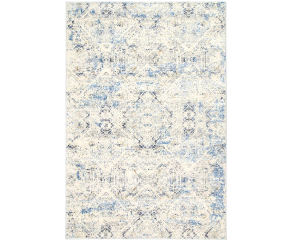 Navy Blue Ikat Rug 200x290cm