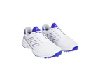 adidas ZG23 Golf Shoes - Ftwr White/Lucid Blue/Silver Met. -  Mens Synthetic