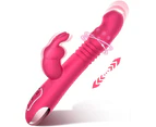 Beaded Waterproof Thrusting G Spot Vibrator, 9.8" Rabbit Vibrator Adult Sex Toys with 3 Thrusting & Rotation 10 Vibrations Modes