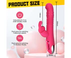 Beaded Waterproof Thrusting G Spot Vibrator, 9.8" Rabbit Vibrator Adult Sex Toys with 3 Thrusting & Rotation 10 Vibrations Modes