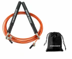 3M Steel Adjustable Jump Rope Dual Bearings Skipping Rope Exercise GYM Boxing Speed Black Colour - Orange