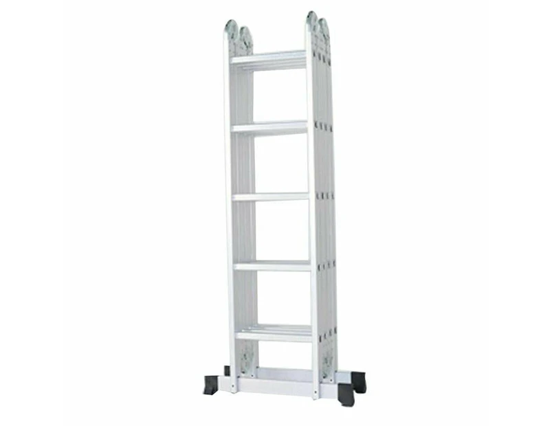 HIGH QUALITY ALUMINIUM TELESCOPIC EXTENDABLE LADDER 5.8M WITH 16 STEPS