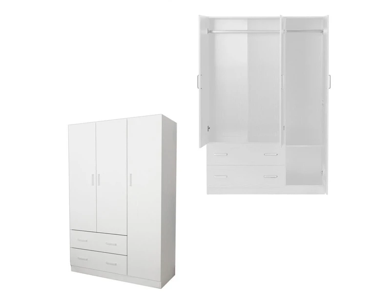 Foret Cabinet Wardrobe Clothes Rack Bedroom Storage OrganiserColour:BLACK - WHITE
