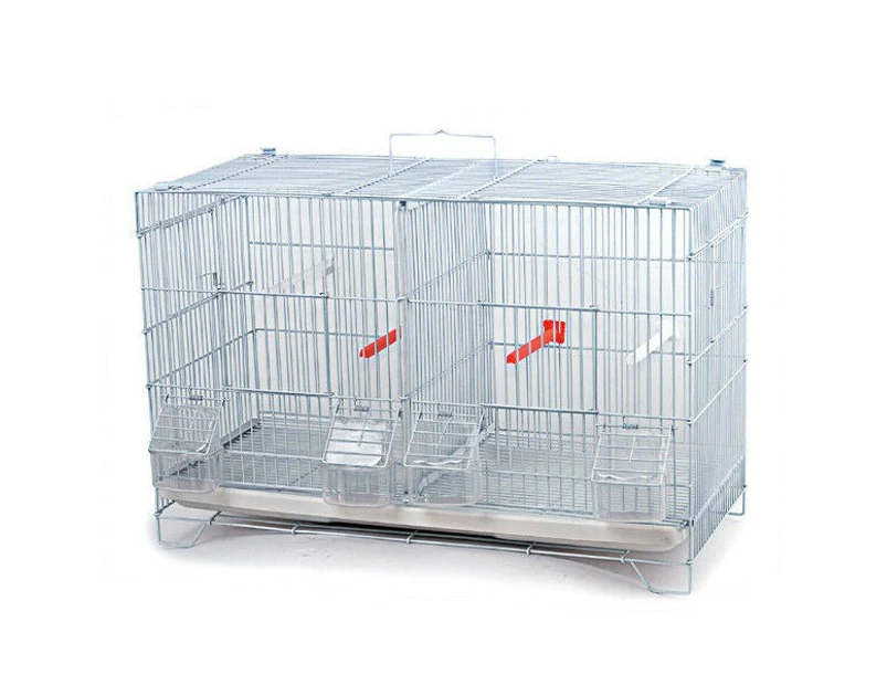 White Color Stackable Breeding Bird Cage for Canary Finch Small Birds - PETBIRD1801