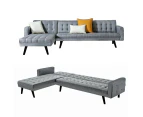 Foret 5 Seater grey Sofa Bed Modular Corner Lounge Couch