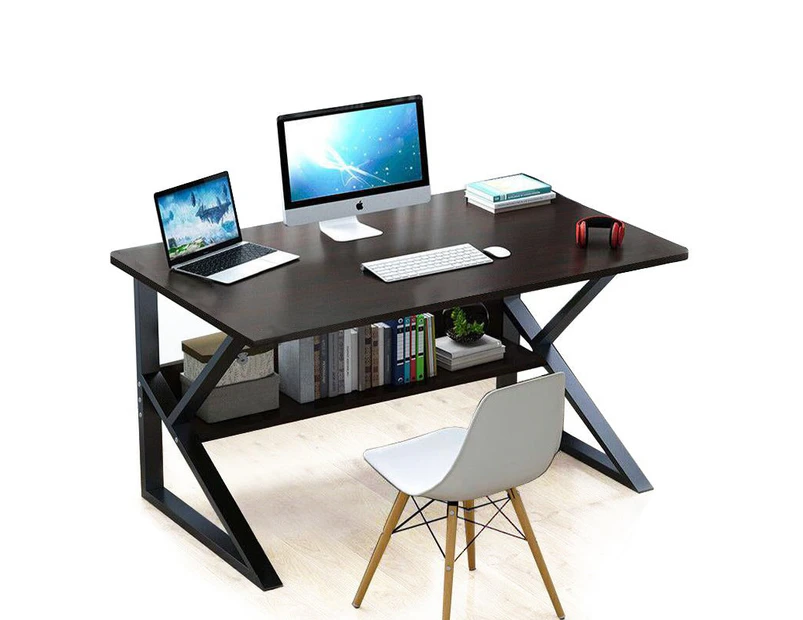 Foret 120cm Computer Desk Study Home Office Table Student Workstation Shelf Storage