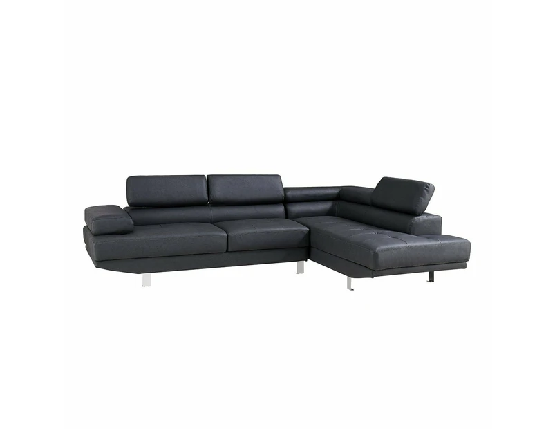 Foret 4 Seater Sofa ,L Shape Lounge black Couch