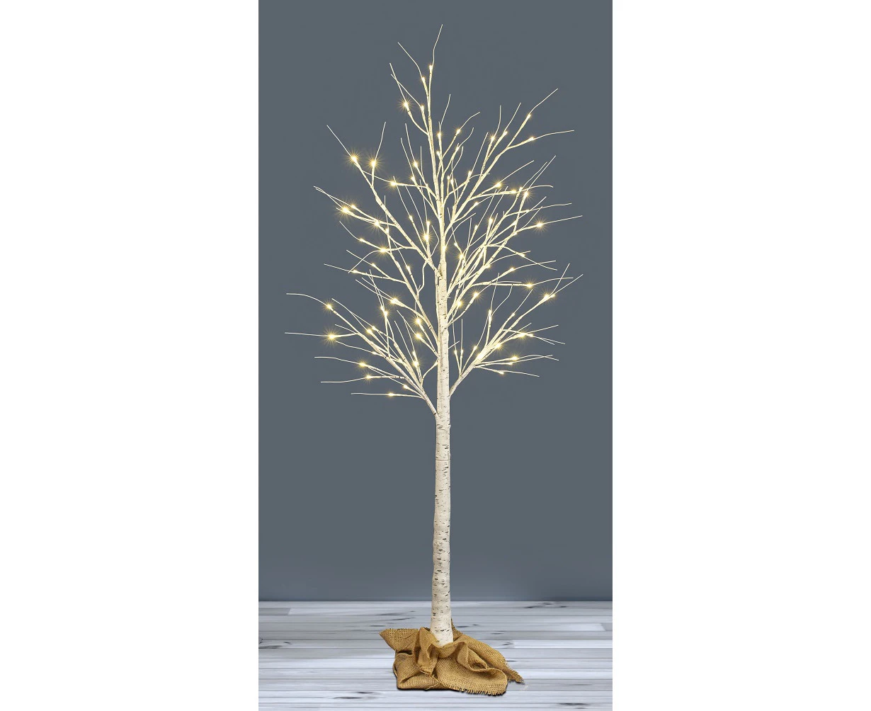 1.8 Birch Christmas Tree Warm White Fairy Twinkle LLED Lights Branch Twig Indoor Outdoor