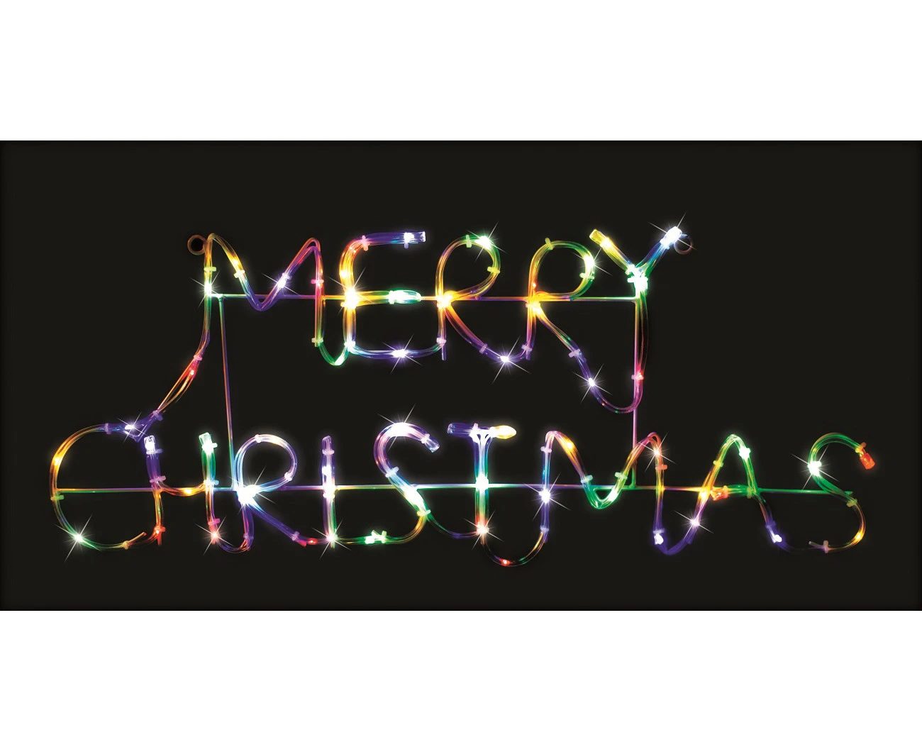 Merry Christmas Sign SOLAR LED ROPE TUBE LIGHT MULTI Colour Outdoor Xmas AU