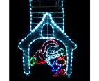 1.5m SANTA Up & Down CHIMNEY LED Ropelight Flashing Light Christmas Xmas