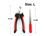 L Pet Dog Nail Clippers Professional Toe Trimmer Clipper Grooming Steel Tool Heavy