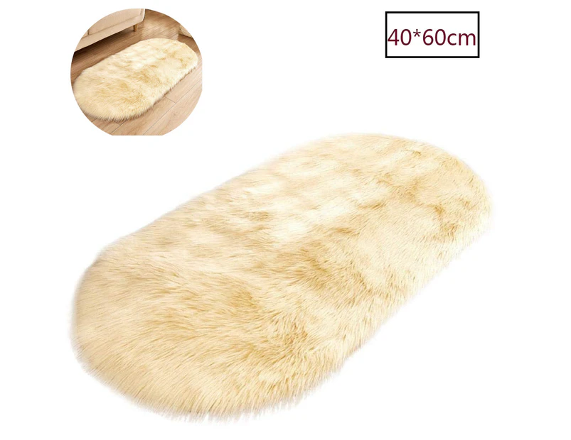 Soft Artificial Sheepskin Decoration, Fur Appearance, Imitation Wool Bed Carpet Sofa Mat Carpet Bedroom Living Room