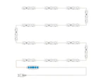 1 Set String Light Eye-catching Eyes Protective 5 Type Lighting Anti-fade USB LED Mirror Light for Makeup Table - White