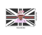Queen Elizabeth Memorial Flag 3x5Ft British Union Jack Flag Featuring Her Majesty Jubilee Decoration Bunting for Mourning Grieve Type--B